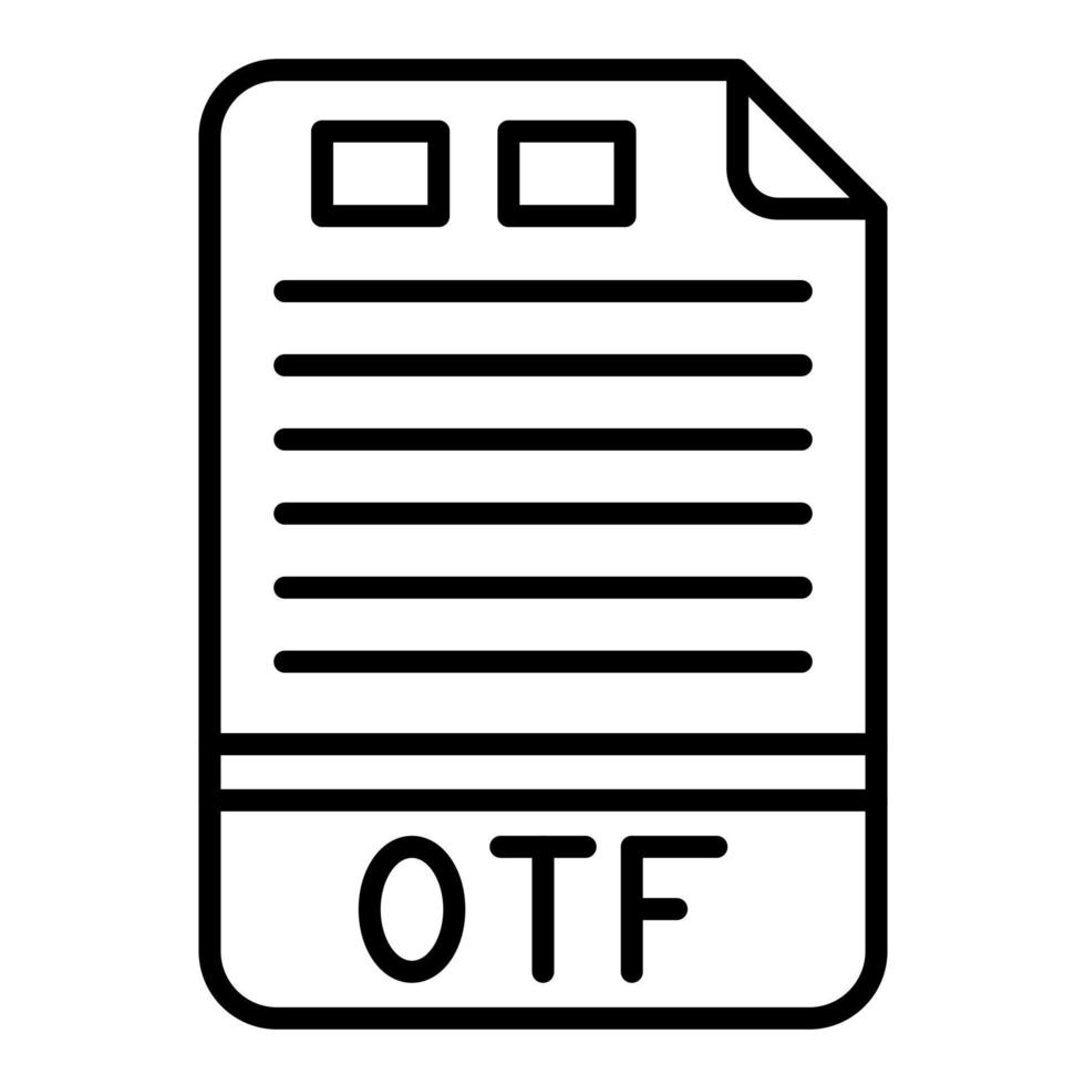 otf lijn icoon vector