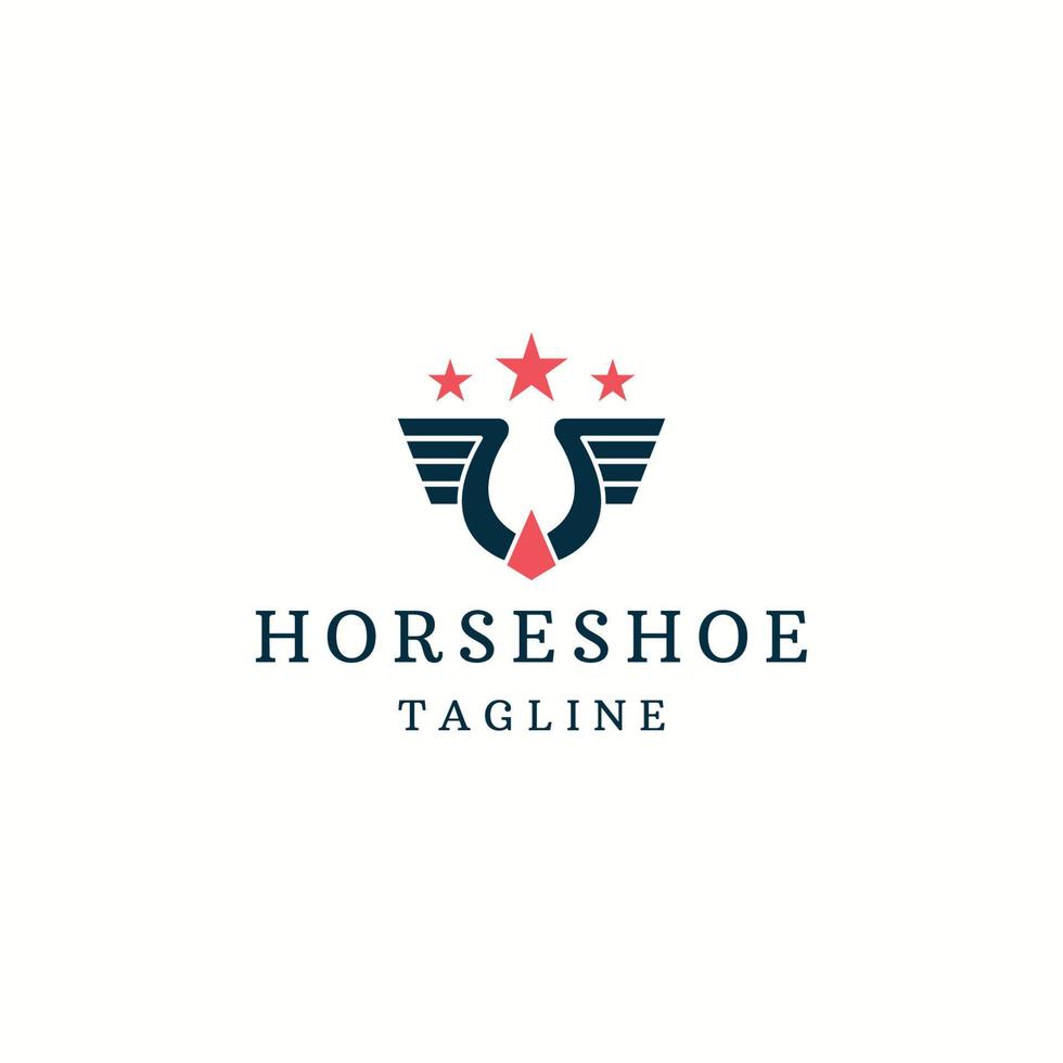 paard schoenen logo pictogram ontwerp sjabloon platte vector