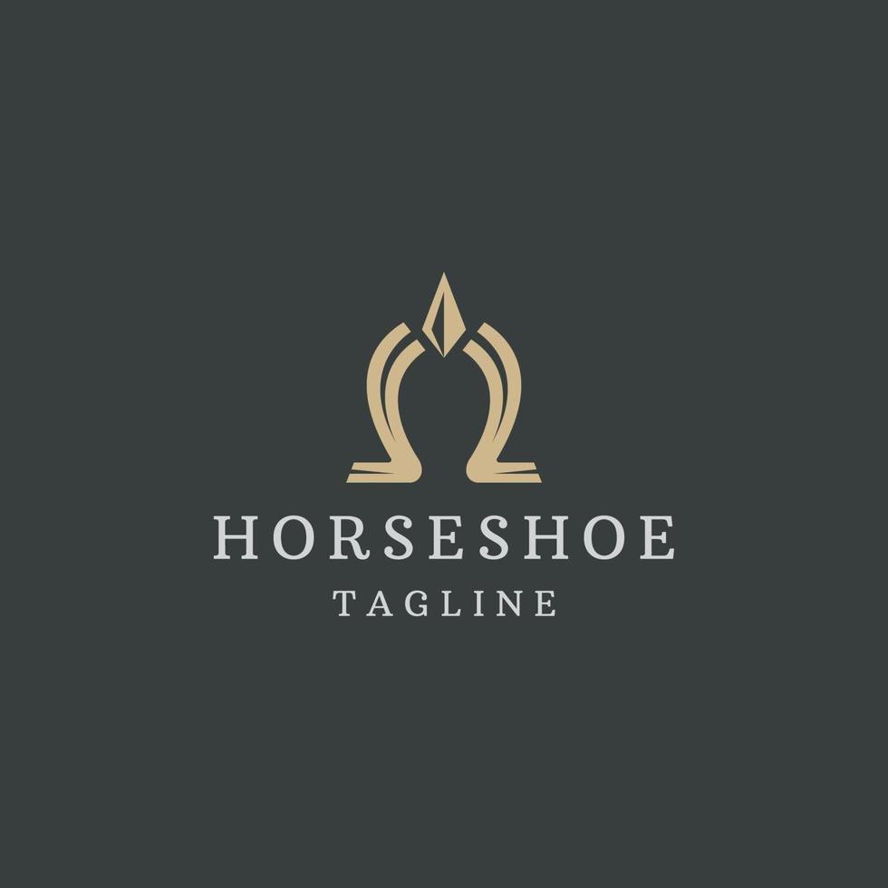 paard schoenen logo pictogram ontwerp sjabloon platte vector