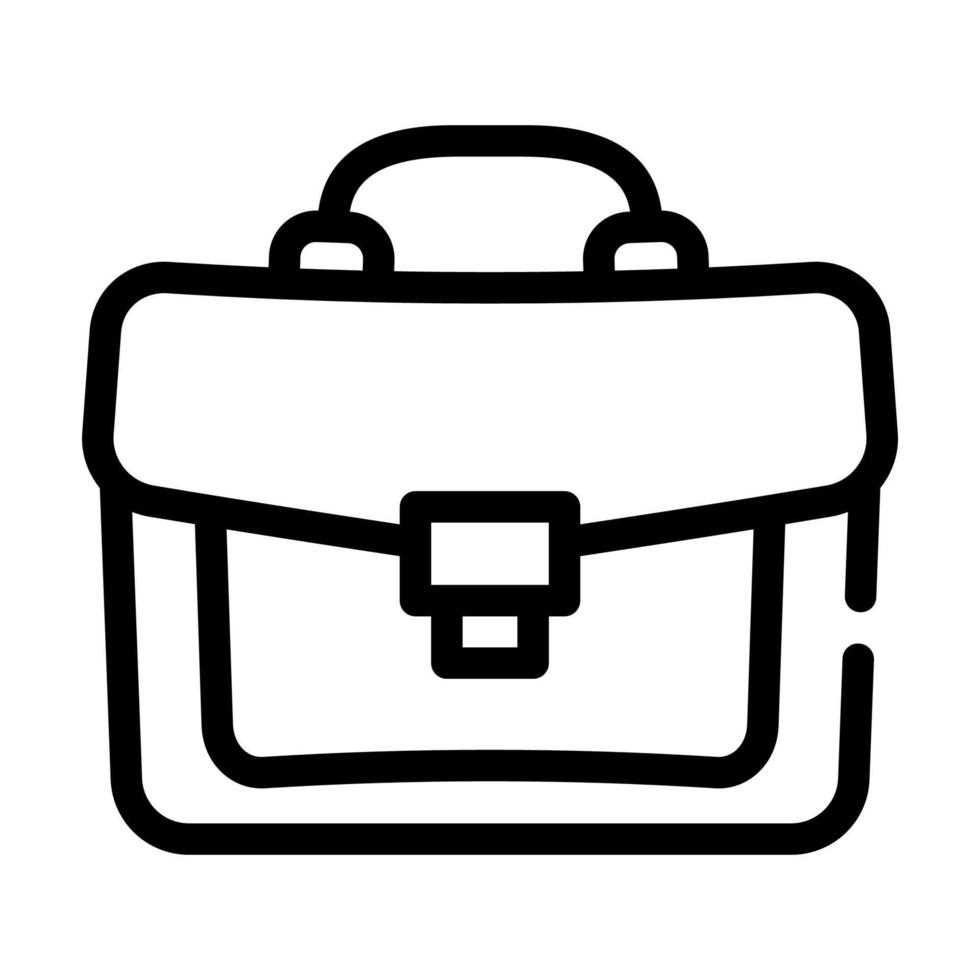 business case lijn pictogram vectorillustratie zwart vector