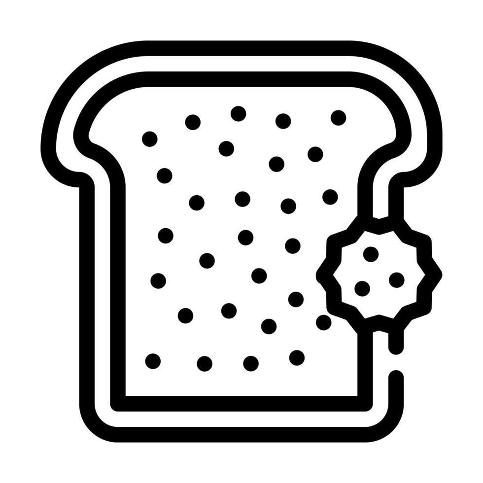 brood allergie lijn pictogram vectorillustratie plat vector