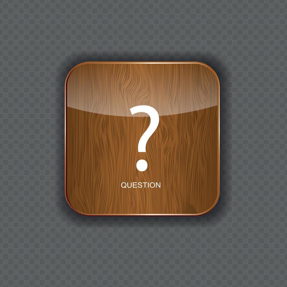 vraag hout toepassing iconen vector illustratie