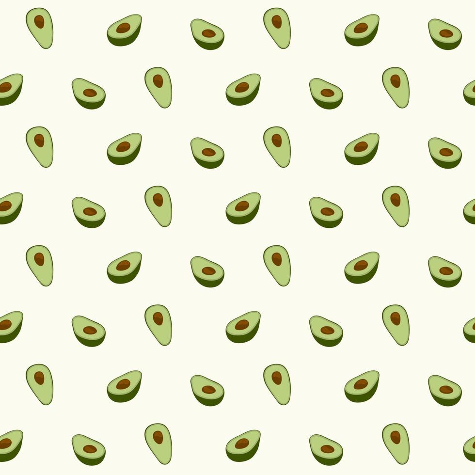 avocado naadloos patroon voor print, stof en biologische, veganistische, rauwe producten verpakking. vector