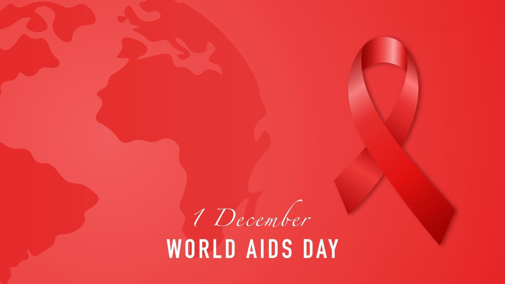 1 december wereld aids dag. vector