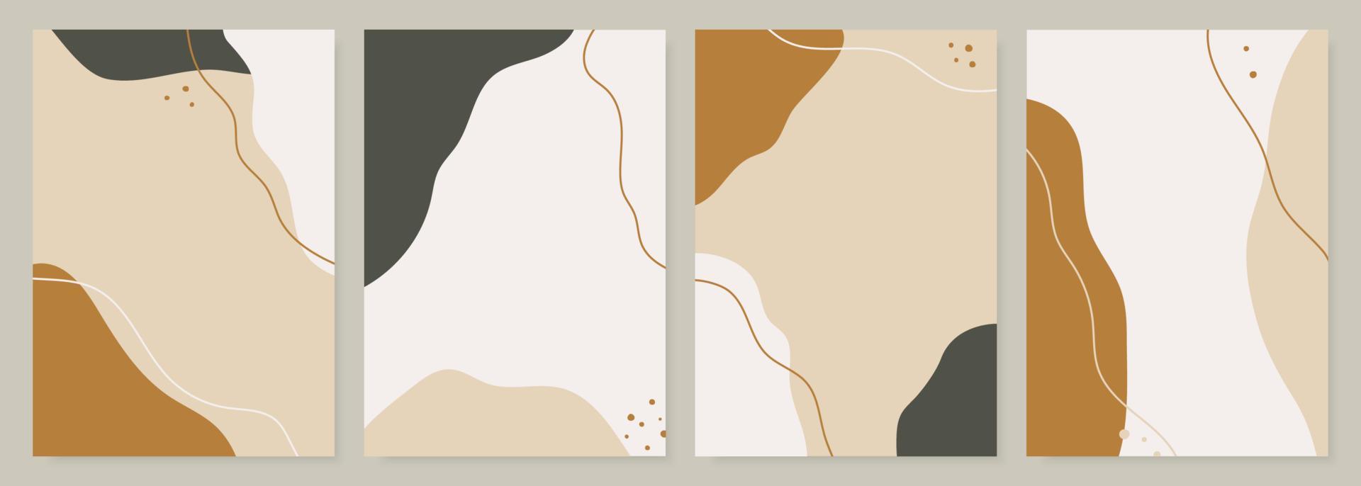 moderne poster set met abstracte vormen. vector