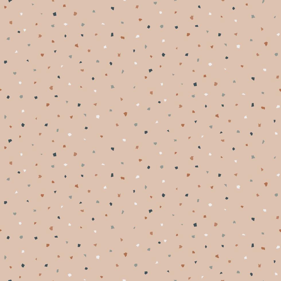 terrazzo naadloos patroon. print in klassieke Italiaanse vloerstijl. vector abstracte achtergrond met chaotische kleine vlekken. natuurlijke kleuren.