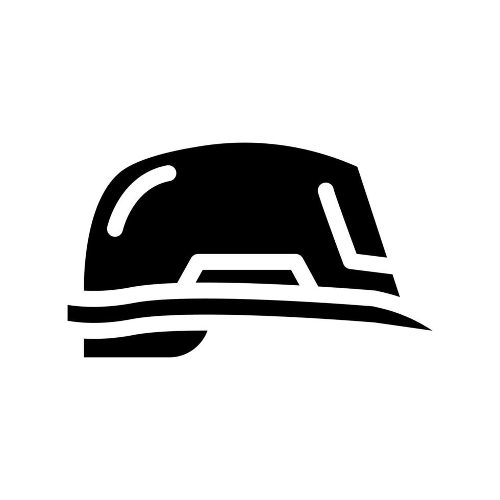 helm bouwer hoed accessoire glyph pictogram vectorillustratie vector