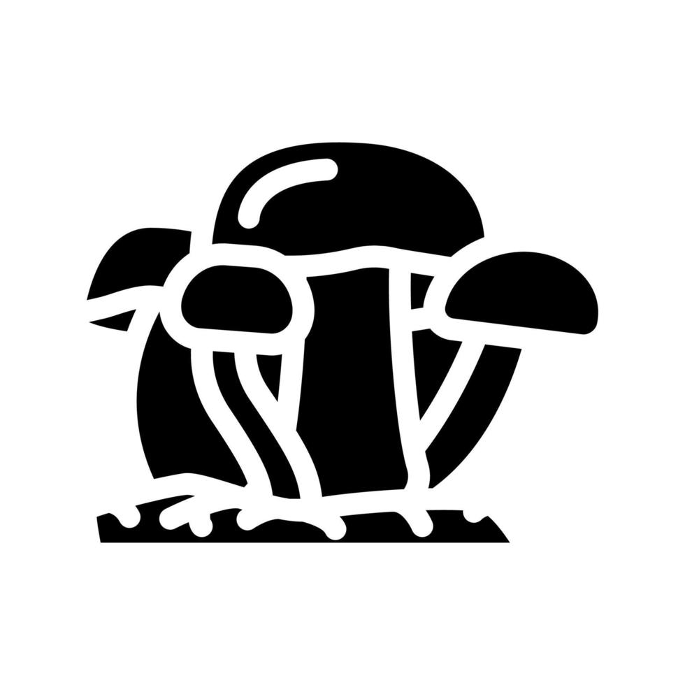 paddestoel natuurlijke plantaardige glyph pictogram vectorillustratie vector