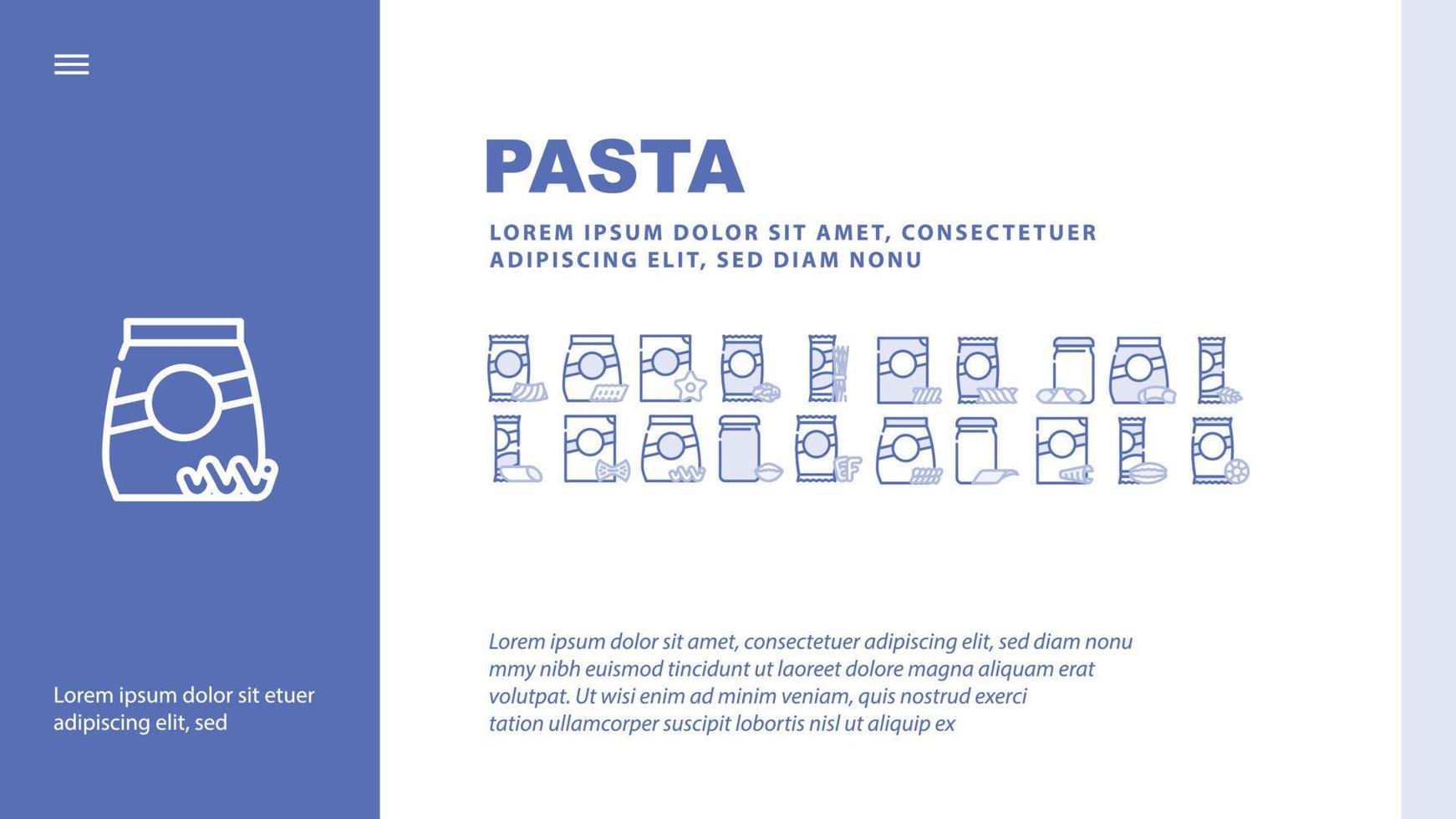 pasta voedselpakket landing header vector