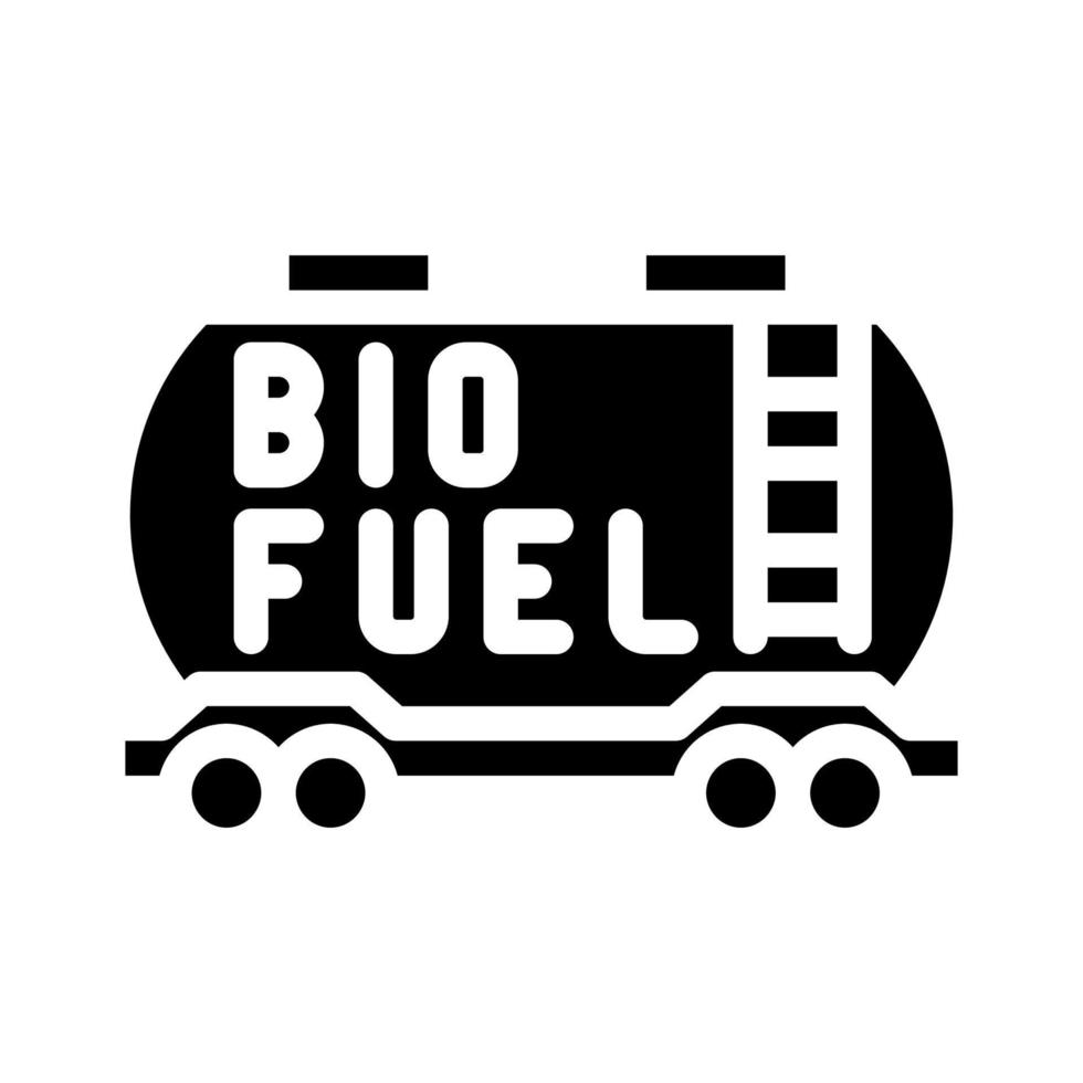 treinwagon bio brandstof glyph pictogram vectorillustratie vector