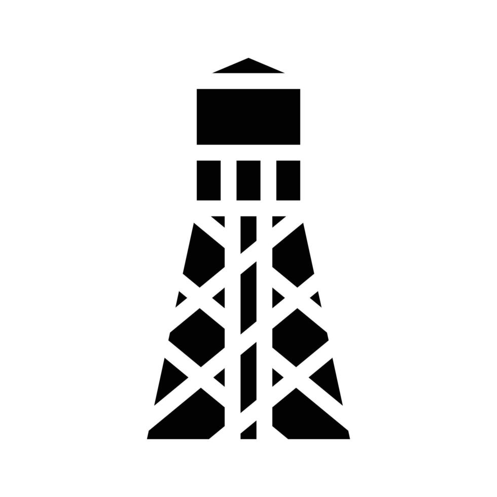 watertoren glyph pictogram vector geïsoleerde illustratie