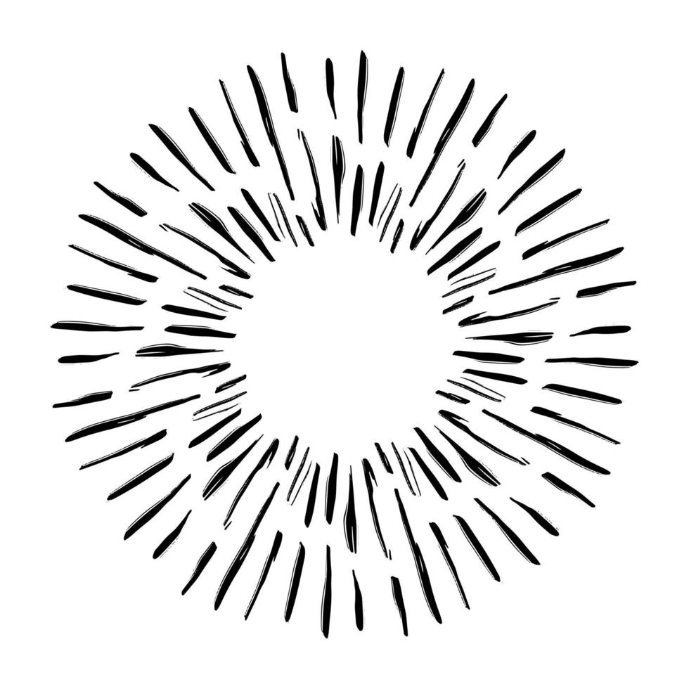 vector doodle retro zonnestraal pictogram. zonnestralen ontwerpelement.