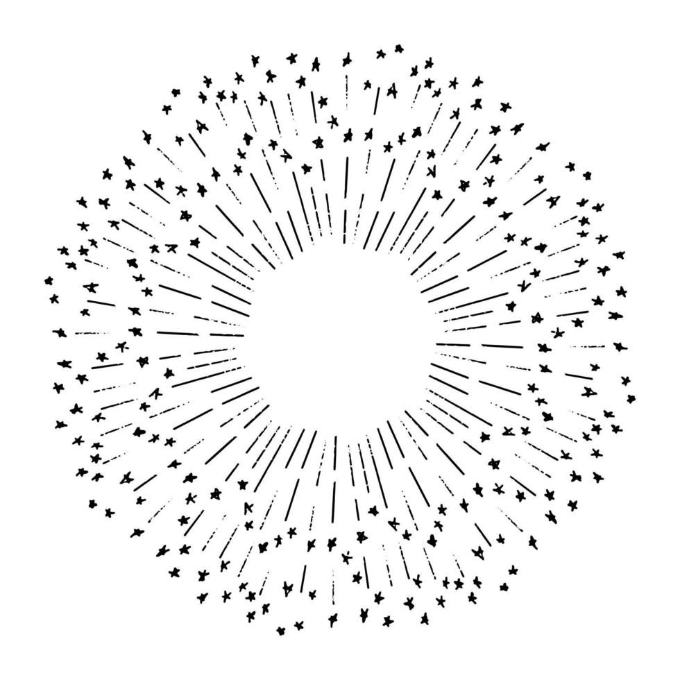 vector doodle retro zonnestraal pictogram. zonnestralen ontwerpelement.