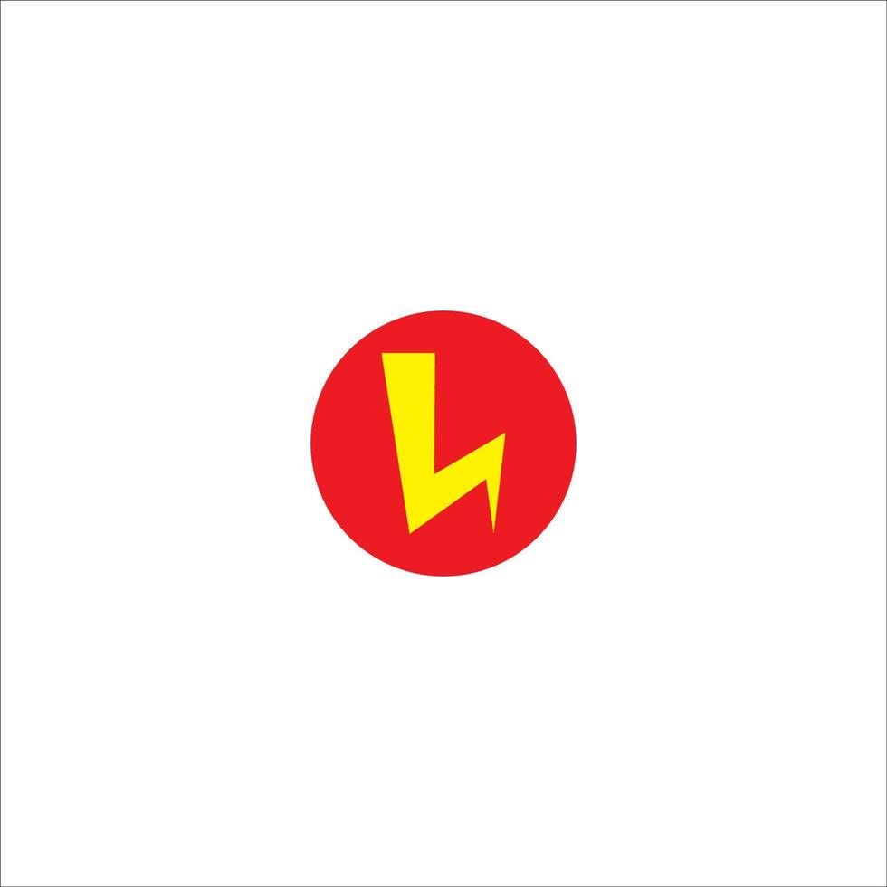 letter l eerste logo ontwerpsjabloon. alfabet donder logo concept. rood geel oranje kleurenthema. geïsoleerd op een witte achtergrond. vector