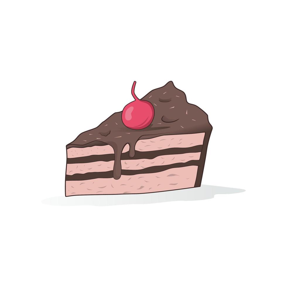 illustraties chocoladetaart vector