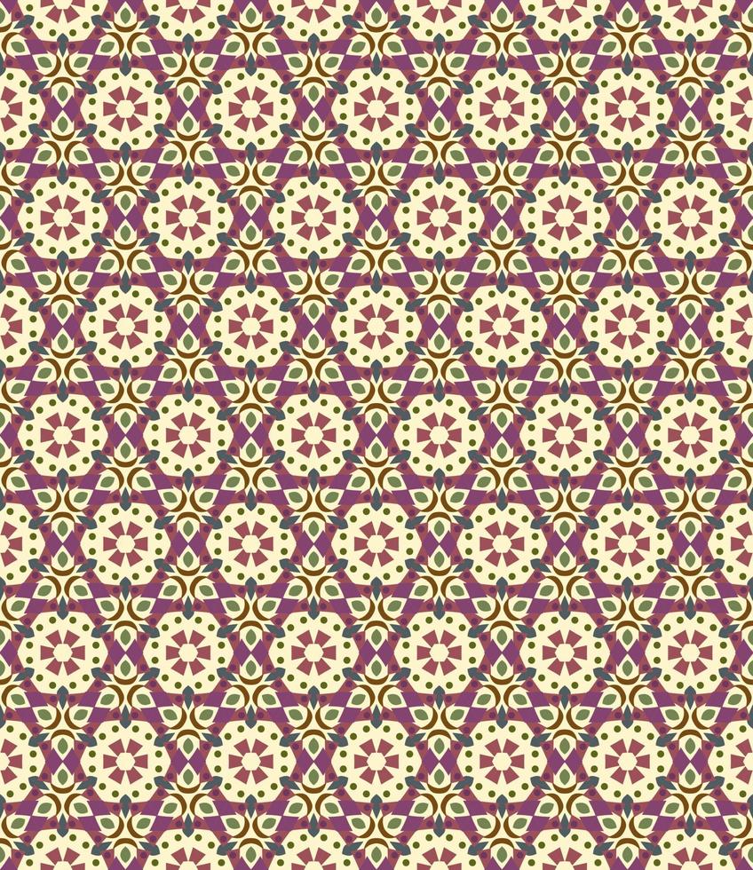 naadloze geometrische patroon met bloemen. achtergrond vector