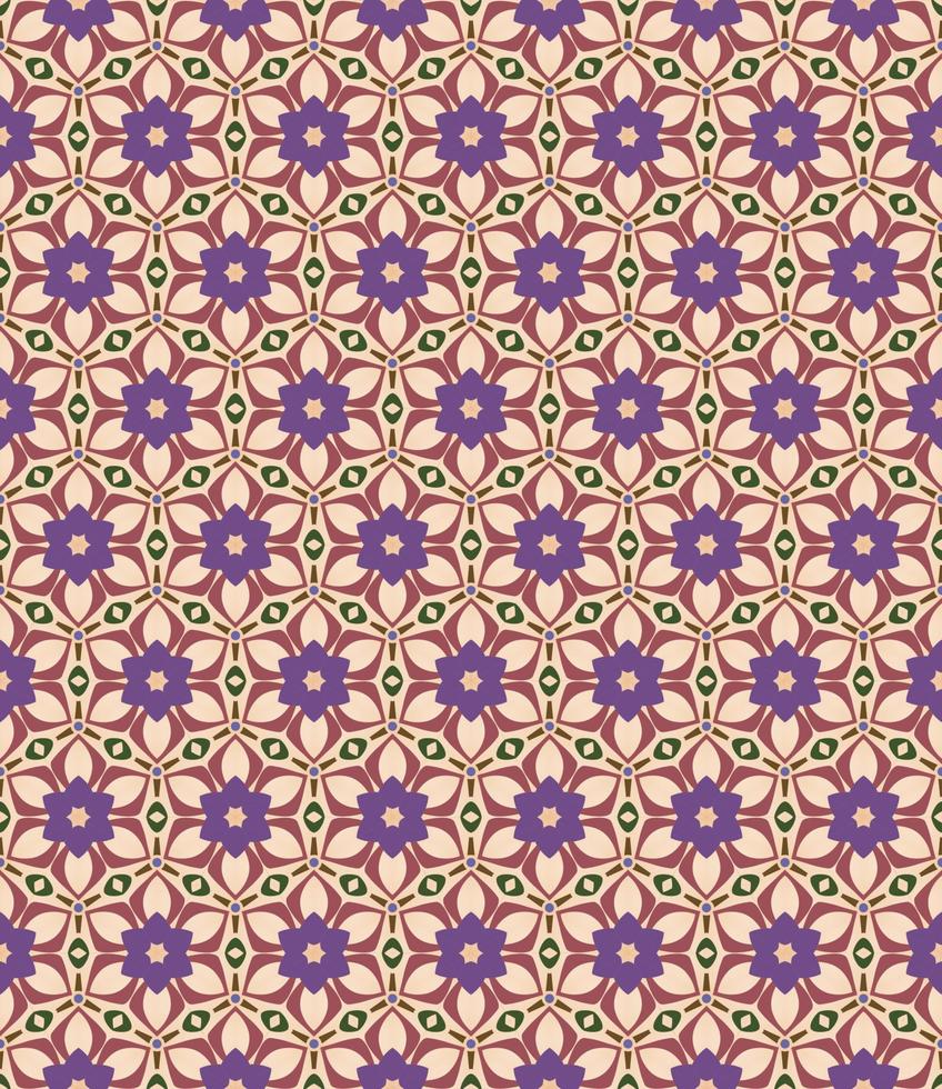naadloze geometrische patroon met bloemen. achtergrond vector