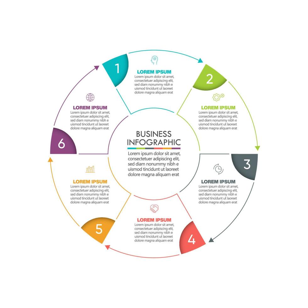 presentatie zakelijke cirkel infographic sjabloon vector