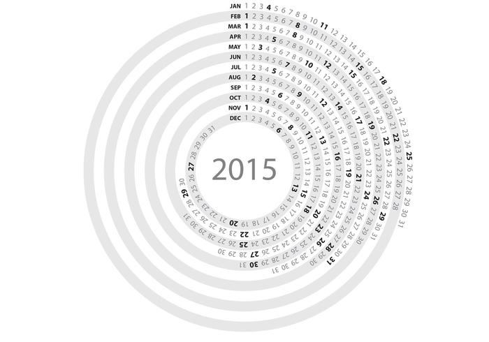 Simple Circle Daily Planner Vector