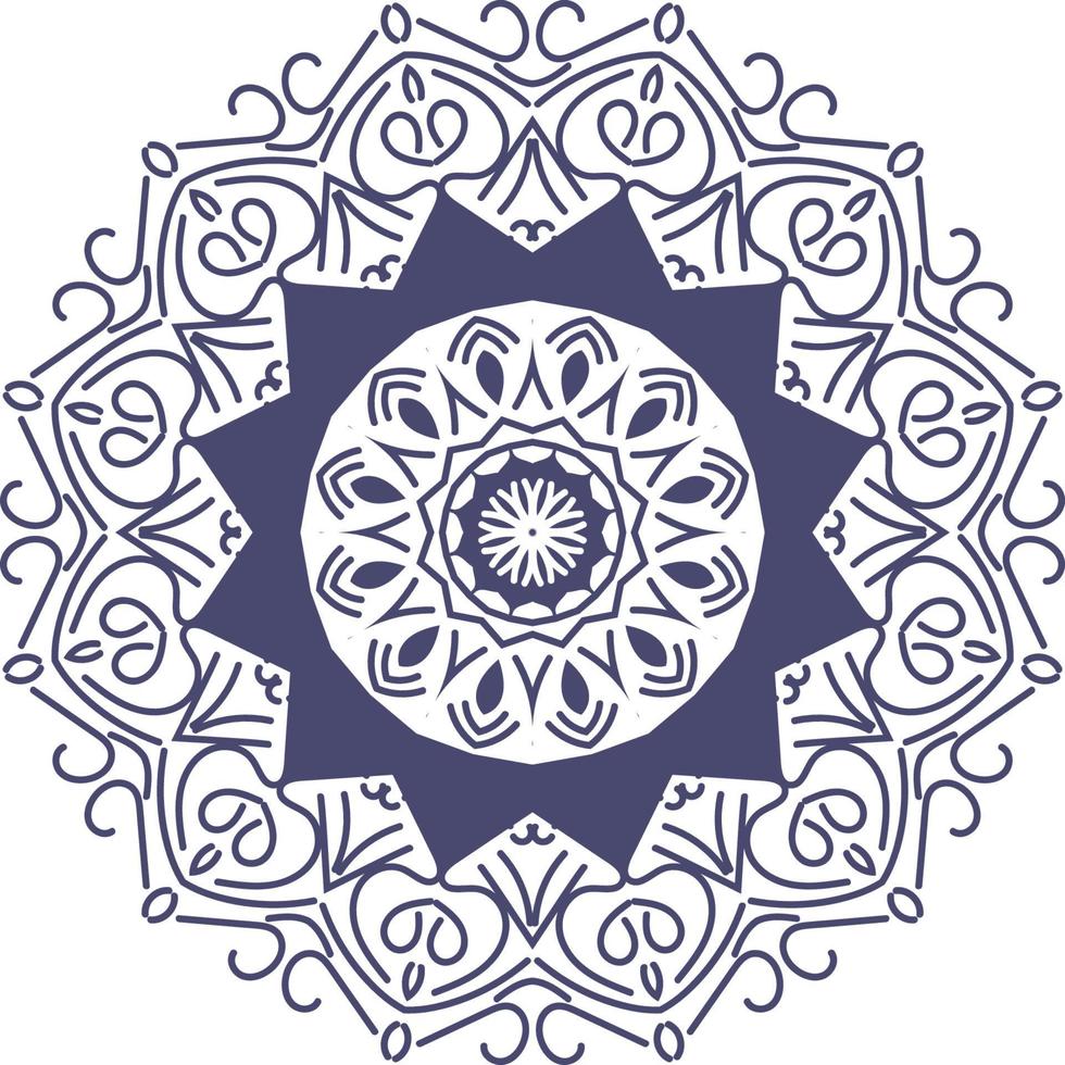 mandala sieraad, overzicht, doodle, handgetekende, illustratie. vector henna tattoo-stijl, kan worden gebruikt voor textiel, kleurboeken, telefoonhoesje afdrukken, wenskaarten