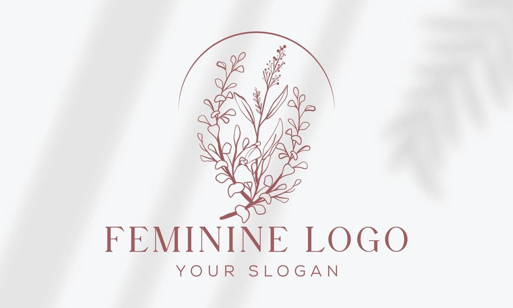 botanische bloemen element hand getekende logo met wilde bloemen en bladeren. logo voor spa en schoonheidssalon, boetiek, biologische winkel, bruiloft, floral designer, interieur, fotografie, cosmetica. vector