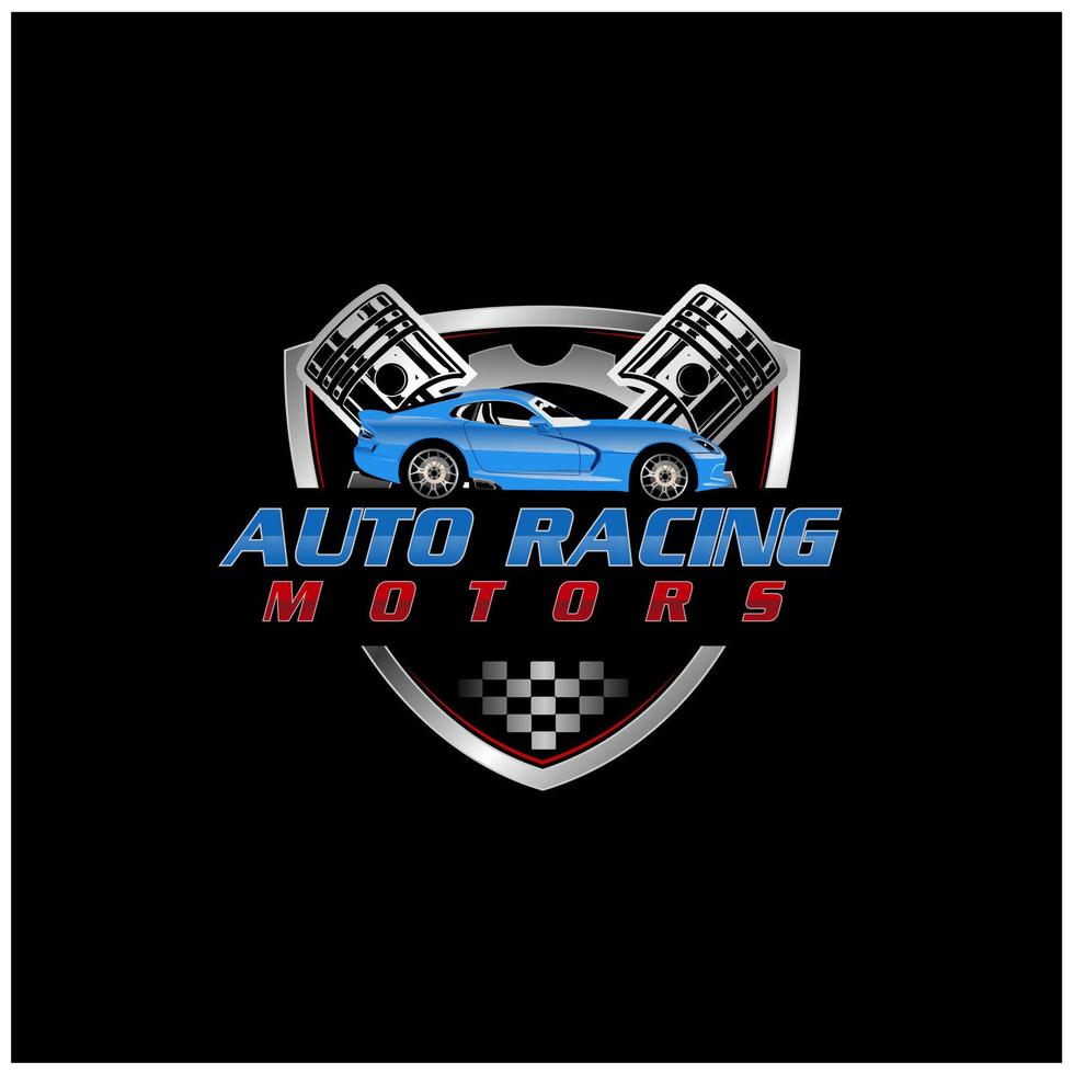 auto race motor logo vector