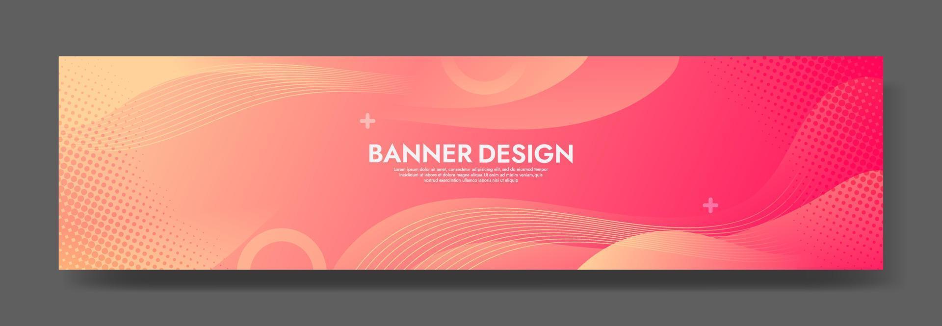 sjabloon voor abstracte roze vloeiende golfbanner vector