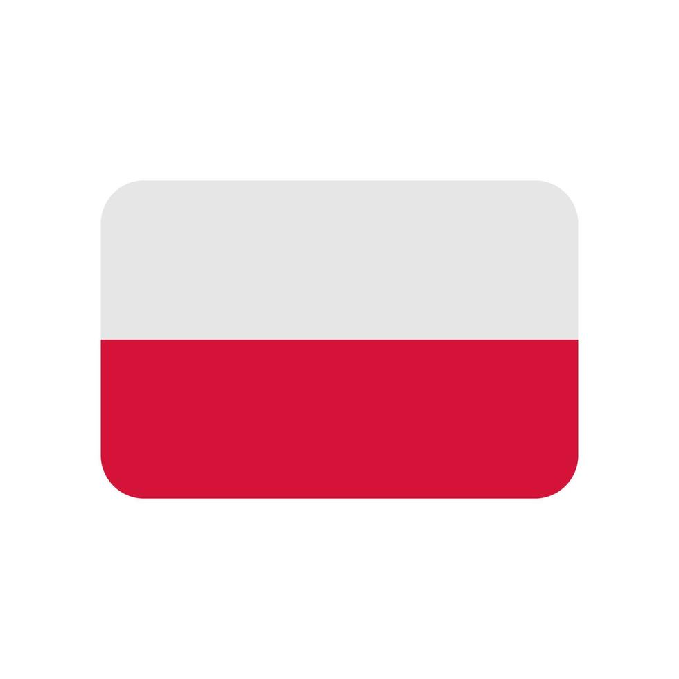 Polen vlag vector pictogram geïsoleerd op een witte achtergrond