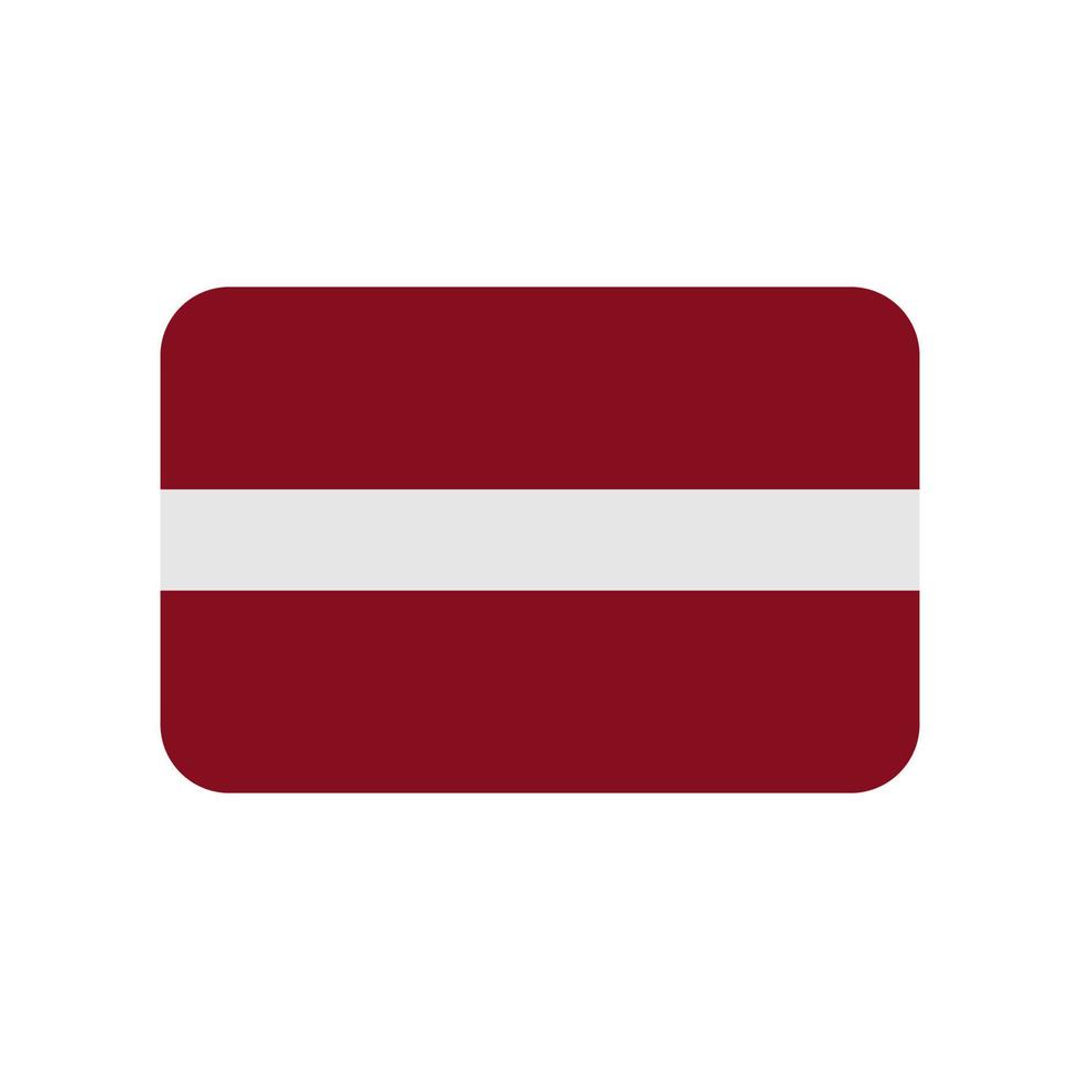 Letland vlag vector pictogram geïsoleerd op een witte achtergrond