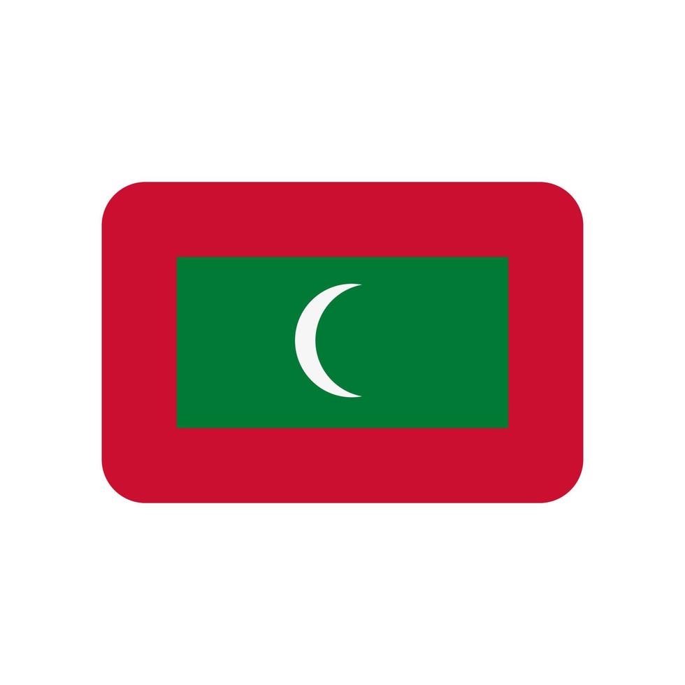 Maldiven vlag vector pictogram geïsoleerd op een witte achtergrond