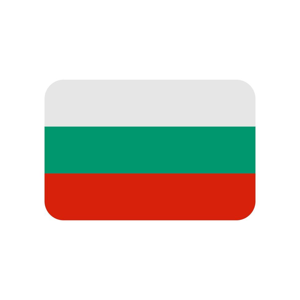 bulgarije vlag vector pictogram geïsoleerd op een witte achtergrond