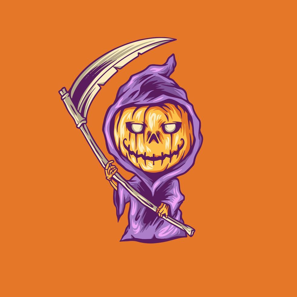 halloween pompoen kwaad illustratie vector