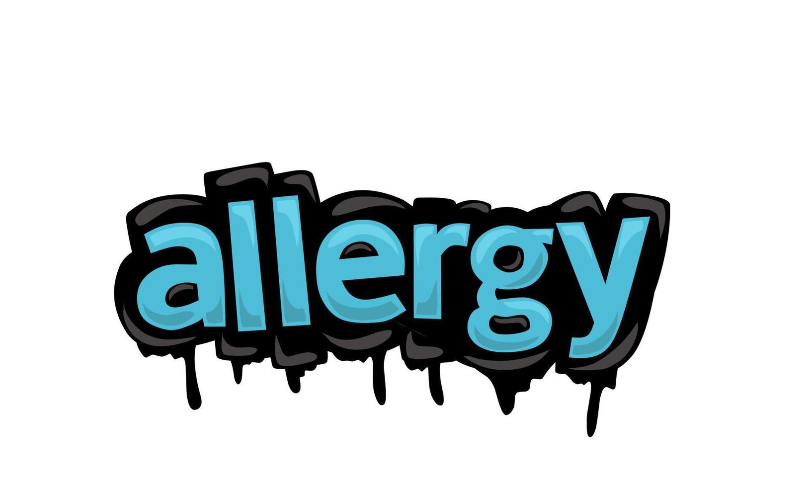 allergie schrijven vector ontwerp op witte achtergrond