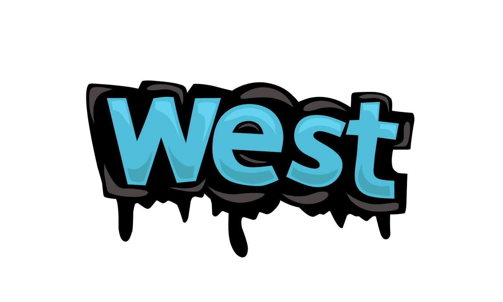 west schrijven vector ontwerp op witte achtergrond