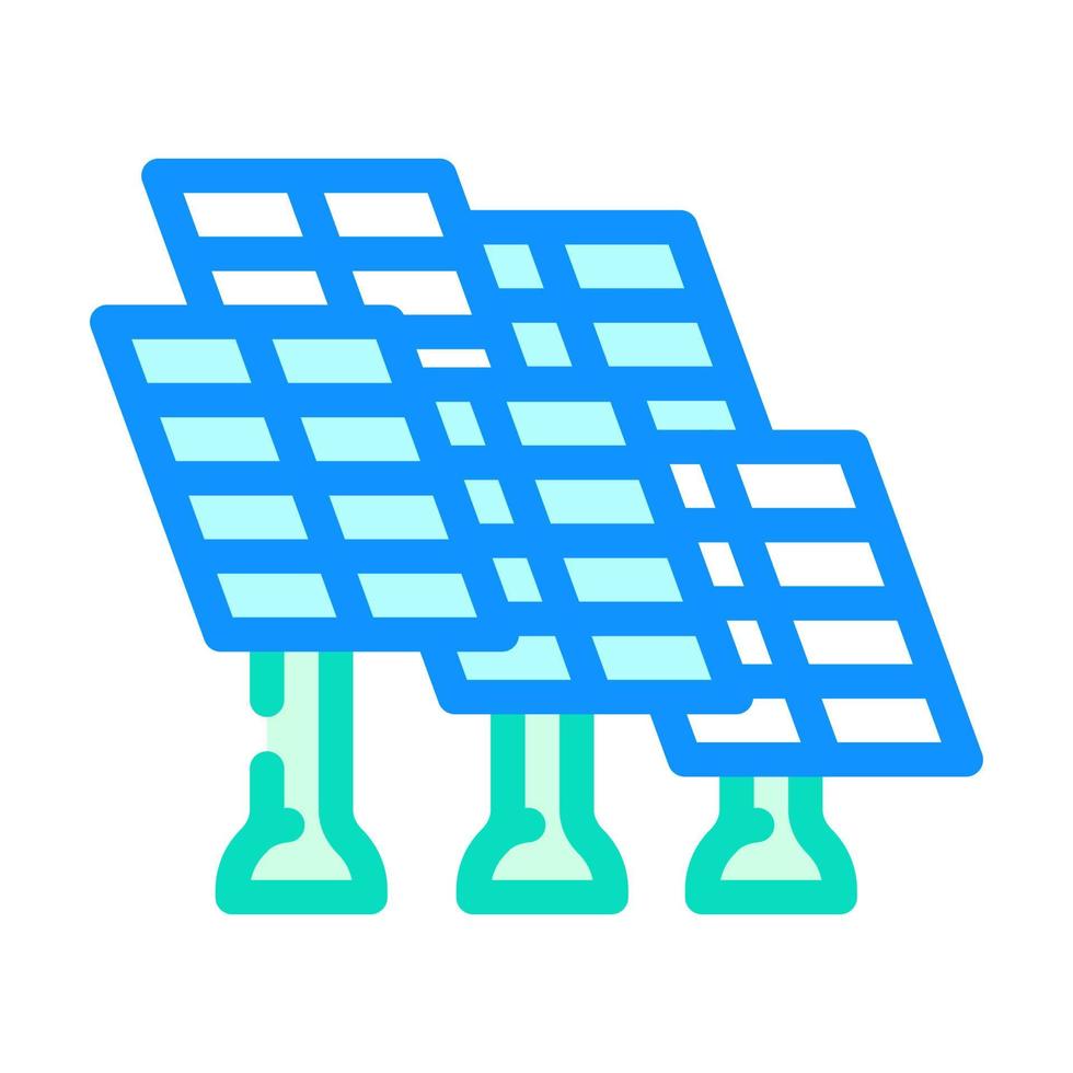 zonne-energie panelen kleur pictogram vectorillustratie vector