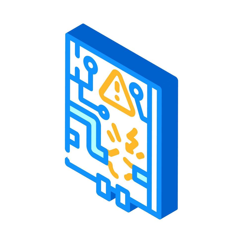 elektrische netwerken repareren isometrische pictogram vectorillustratie vector