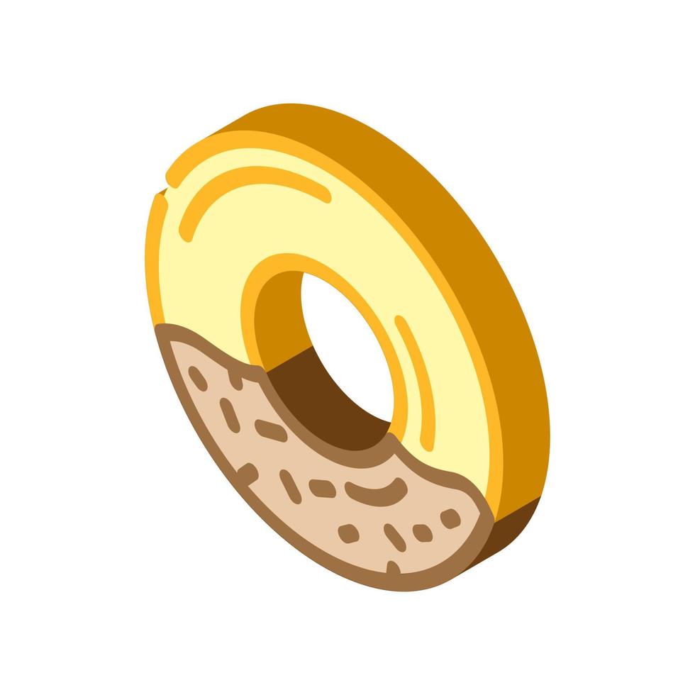 donut dessert isometrische pictogram vectorillustratie vector