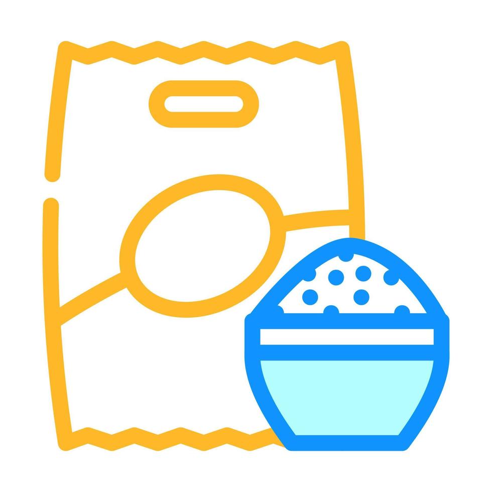 rijst eten glutenvrij kleur pictogram vectorillustratie vector