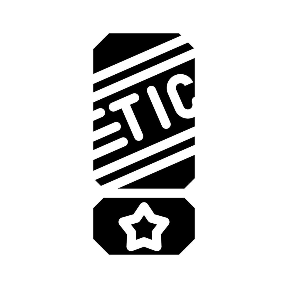 uitnodiging of ticket in nachtclub glyph pictogram vectorillustratie vector