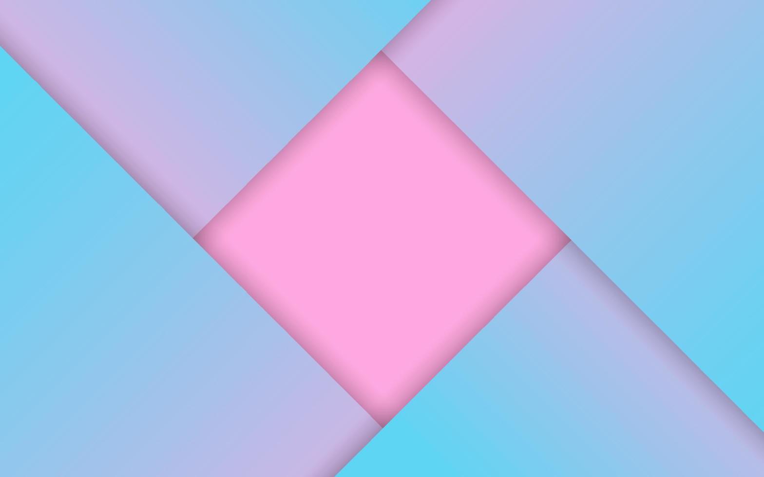 pastel kleurovergang abstracte geometrische origami achtergrond. kleurrijke platte geometrie lijnstijl voor presentatie-indeling. blauwe en roze vierkante sjabloonbanner. vector illustratie