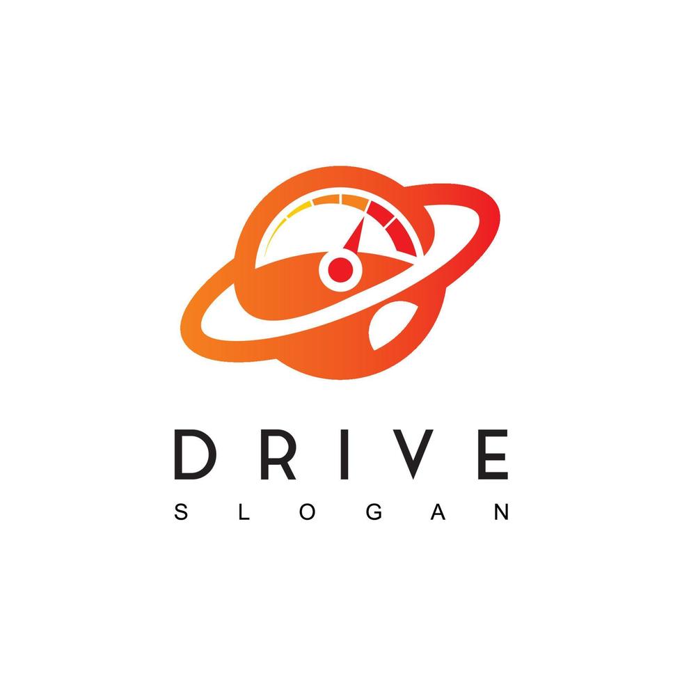 stuurwiel, ontwerpsjabloon voor drive-logo vector