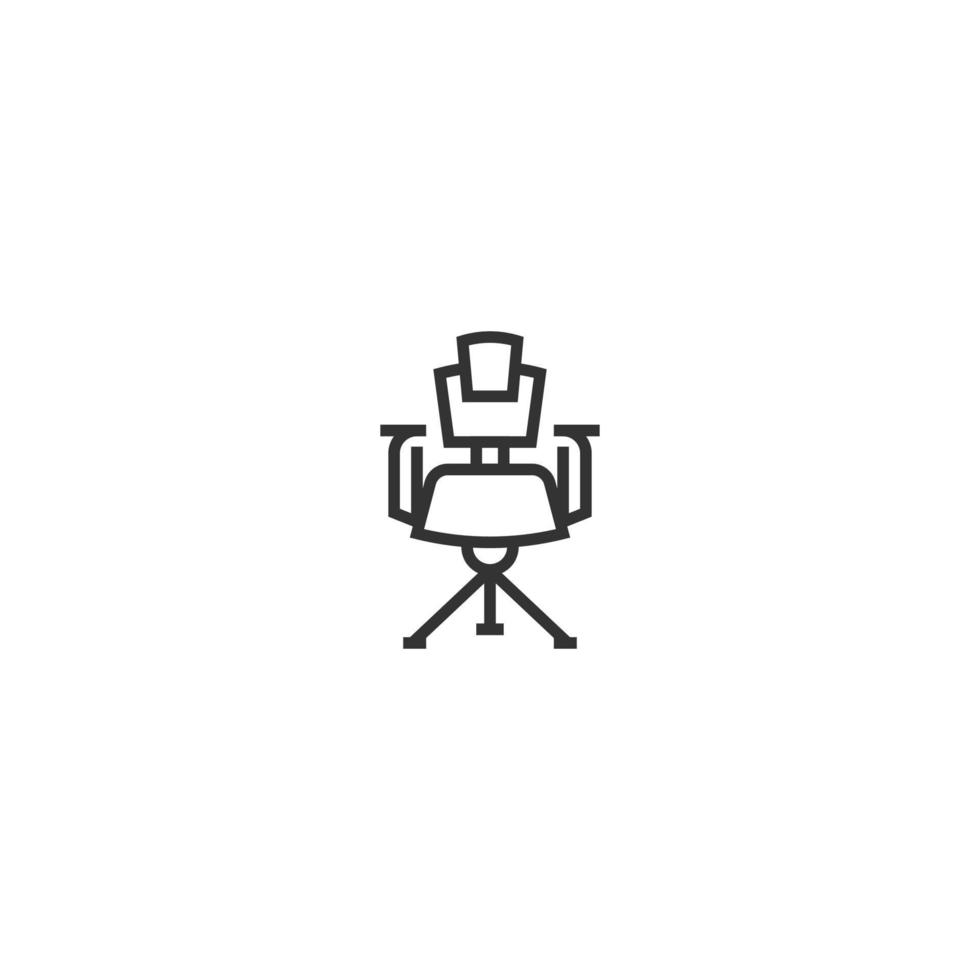 stoel lijn pictogram. lineair stijlteken voor mobiel concept en webdesign. overzicht vector pictogram. symbool, logo afbeelding. vectorafbeelding
