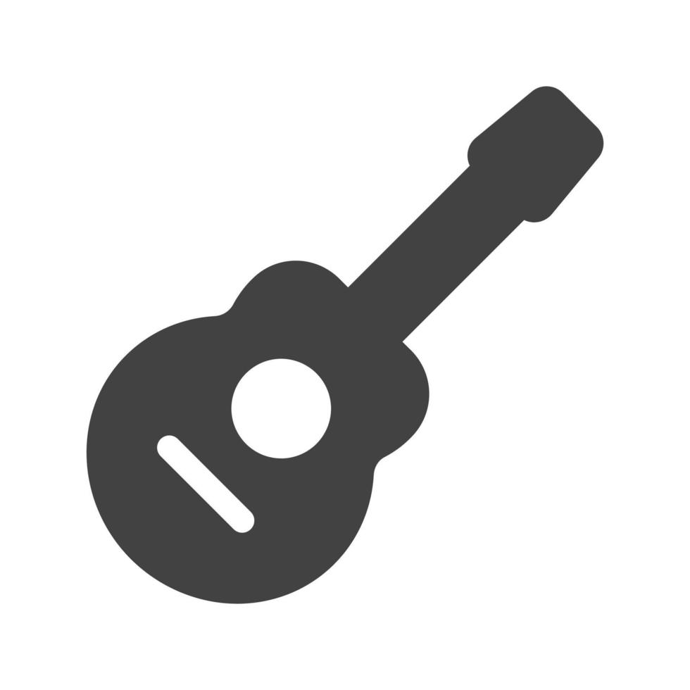 gitaar glyph zwart pictogram vector