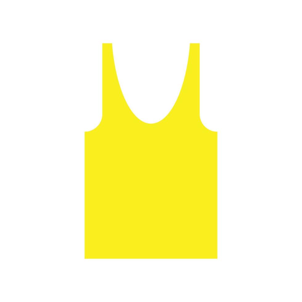 eps10 gele vector tank top solide pictogram of logo in eenvoudige platte trendy moderne stijl geïsoleerd op een witte achtergrond