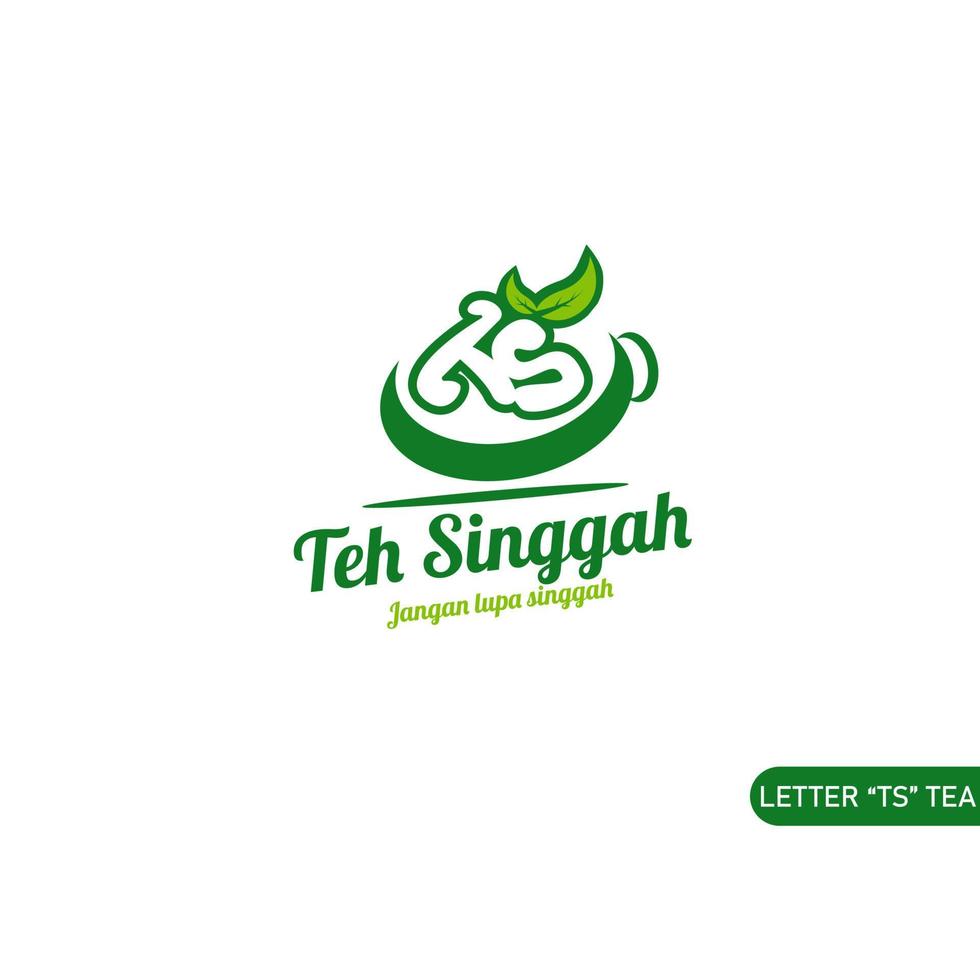 logo thee letter ts, logo café, logo letter ts, logo ontwerp vector