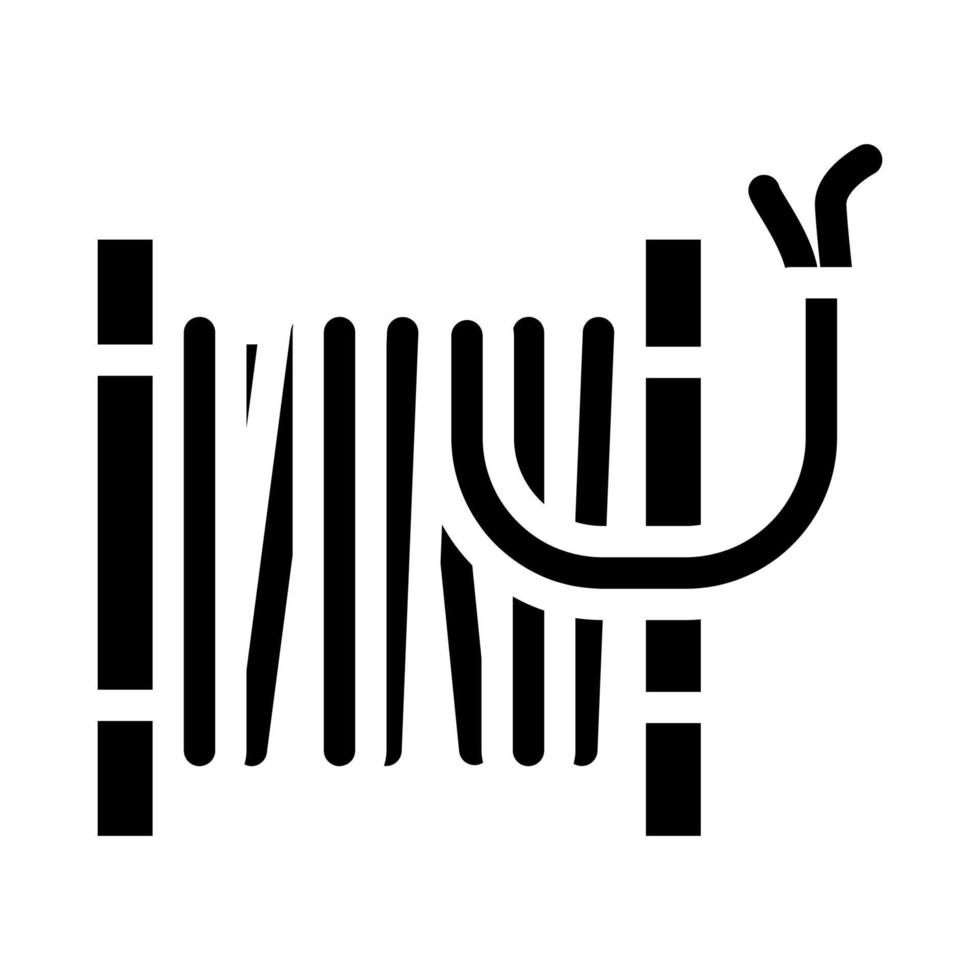 spoel kabel glyph pictogram vectorillustratie vector