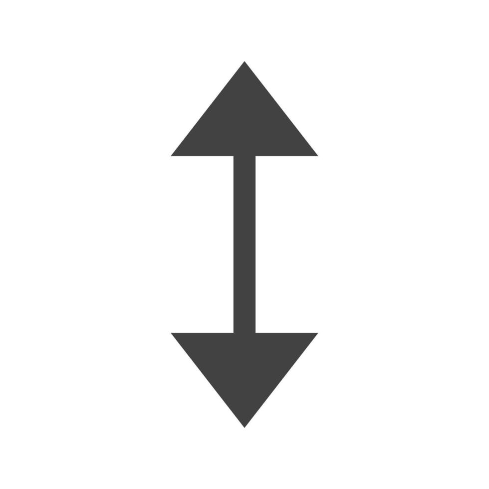 up-down ii glyph zwart pictogram vector