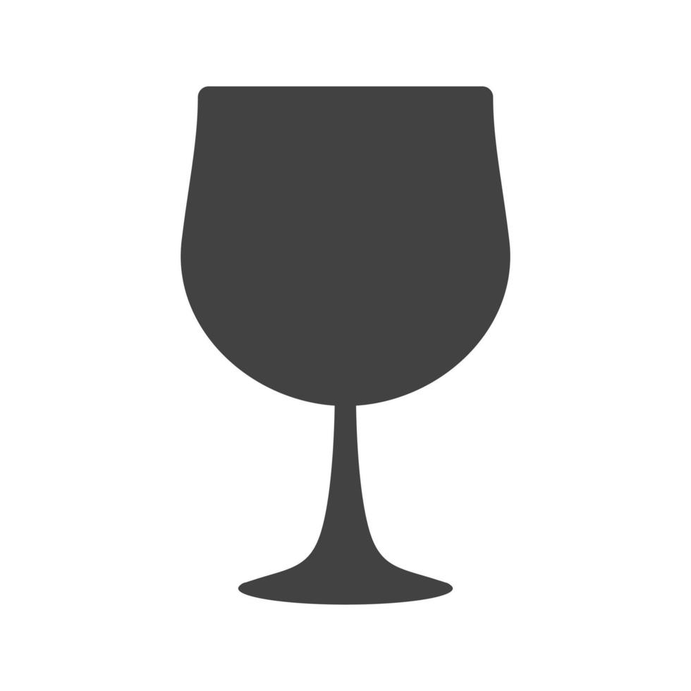 wijnglas glyph zwart pictogram vector
