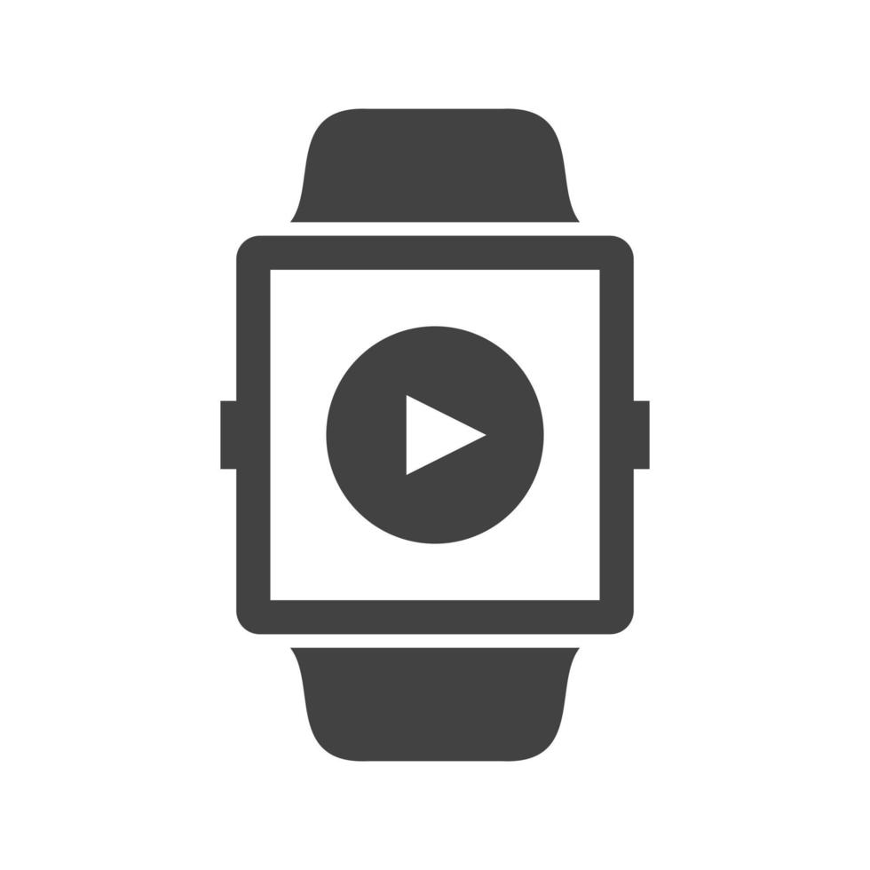 video app glyph zwart pictogram vector