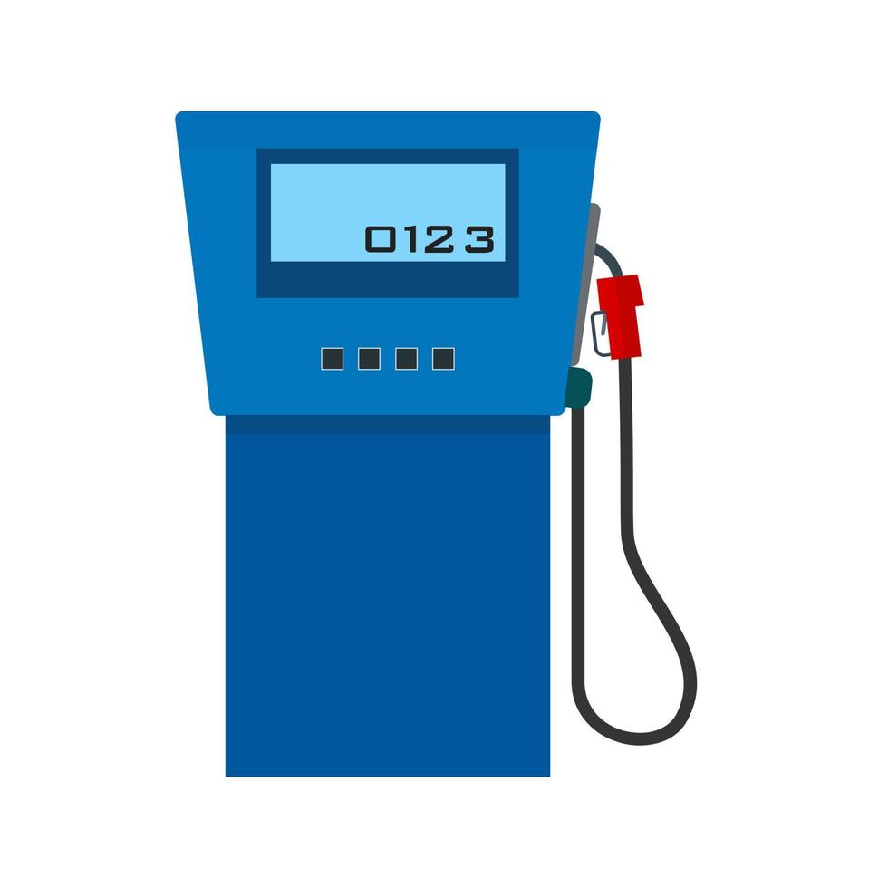 benzinestation service plat veelkleurig pictogram vector